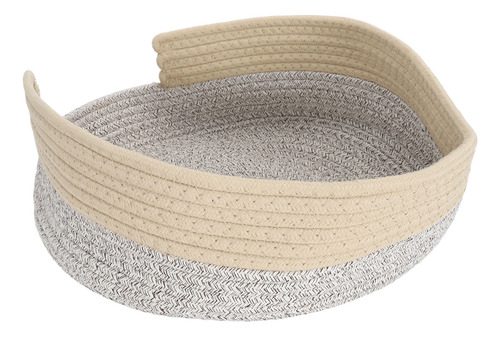 Cama Tejida Para Gatos, Redonda, De Algodón, Con Forma De Cu