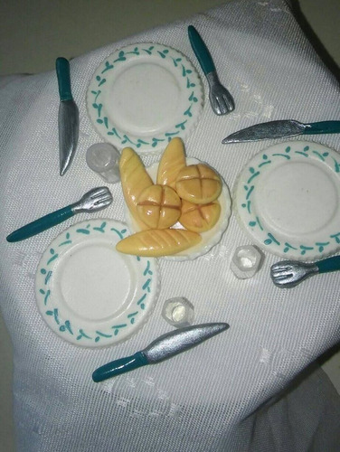 Comida Miniatura Para Barbie Y Vajillas X 33 Piezas. Stock!
