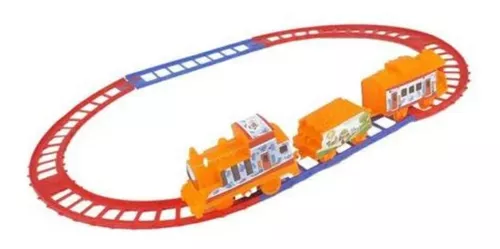 Trenzinho De Brinquedo Trem Menino Locomotiva Trilho Pilha