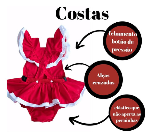 Imagem 3 de 8 de Romper Mamãe Noel Baby Bebê Body De Natal Mesversário Foto