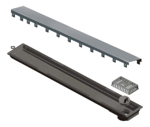 Ralo Linear Tampa Inox Base Em Pvc Versatile 75cm