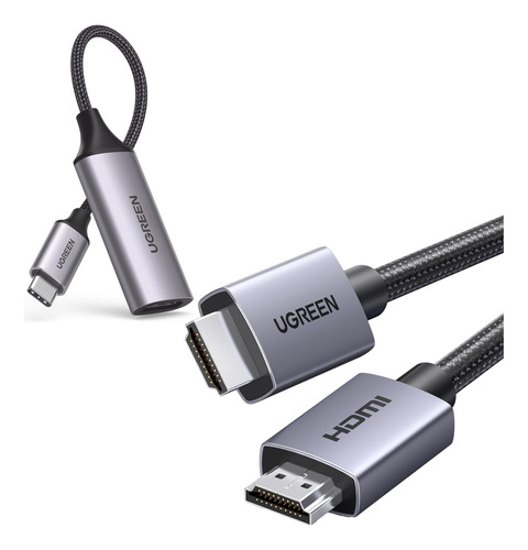 Cable Usbc A Hdmi 10cm Ugreen 70444 + Cable Hdmi2.0 1m 25297