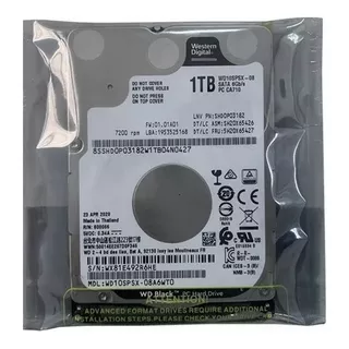 Disco Laptop 2.5 Western Digital Blue 1tb, 5400rpm 128mb 7mm