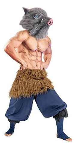 2024 Wellmiller Inosuke Cosplay Avental Calça Fantasia Com