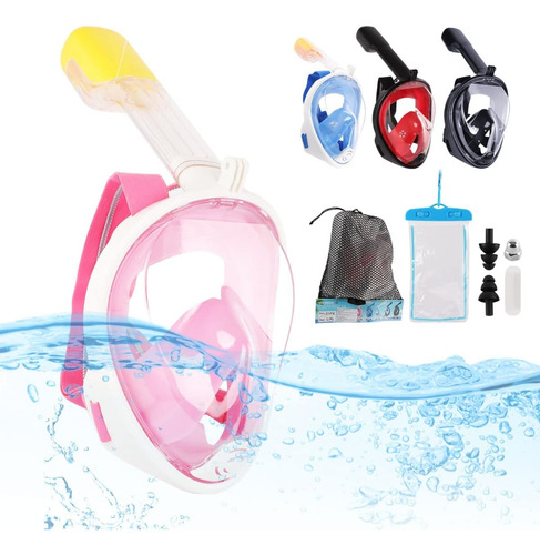 Full Face Snorkel Mask With Camera Support And Anti-fog