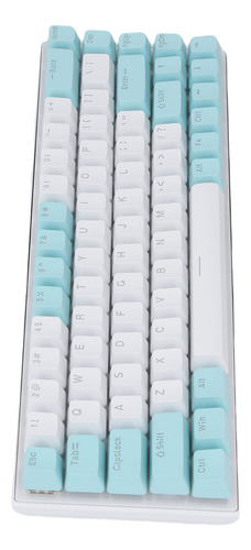 Teclado Mecánico 60% Rgb Azul 68 Teclas Cableado Gaming Para