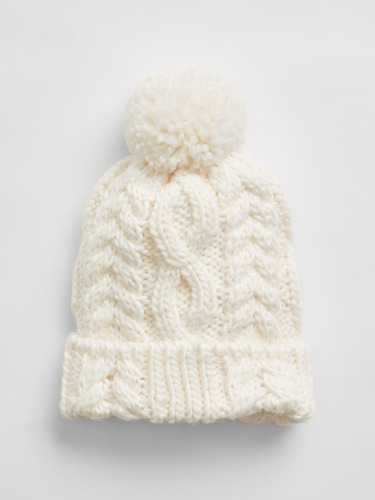 Gap Gorro Frio Tejido  Punto De Cable Dama Marfil 772920 