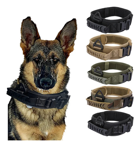 Collar Táctico Para Perros Con Hebilla De Metal - Entrenamie