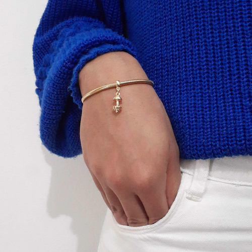 Work semijoias Berloque Supino Academia Banhado A Ouro 18k Premium