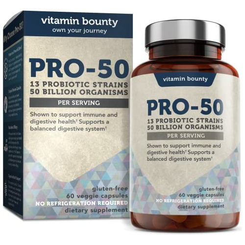 Pro 50 Probiotico 13 Cepas 50 Billones Organismos 60 Cap