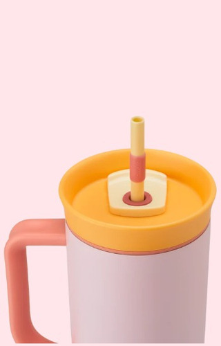 Owala Tumbler Termo Con Popote Acero Inoxidable 40oz Color Rosa