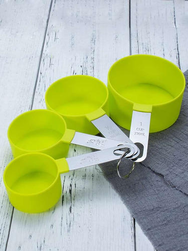 Juego De 4 Cucharas Medidoras Con Mango De Acero