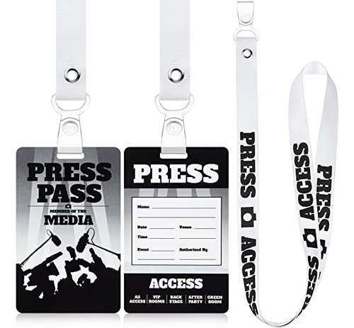 Kit Pases Fiesta Prensa - Accesorio Disfraz Periodista - 40