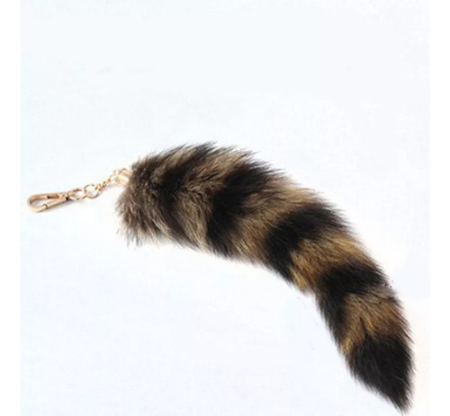 . . Llavero Con Forma De Cola De Zorro Y Mapache (gd), Con