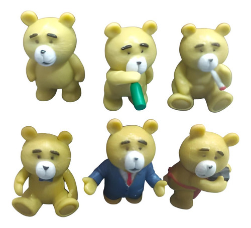 Figuras Oso Ted Coleccion Por 6 Unidades