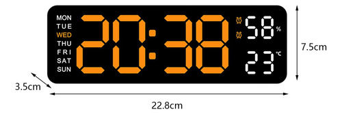 Reloj De Escritorio, Reloj De Pared Naranja Negro Claro