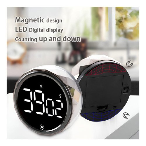 Temporizador De Cocina Digital Jonphe Con Pantalla Led De De