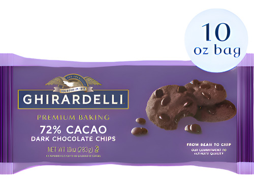 Ghirardelli 72% Cacao Dark Chocolate Premium Chips 10 Oz