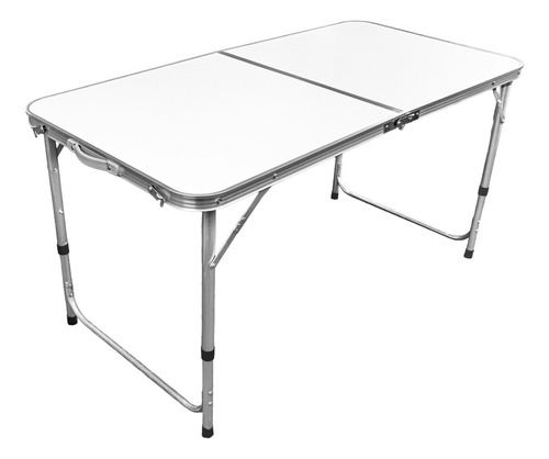 Mesa Dobrável Portátil Em Alumínio Mesdob120 Trato Cor Branco