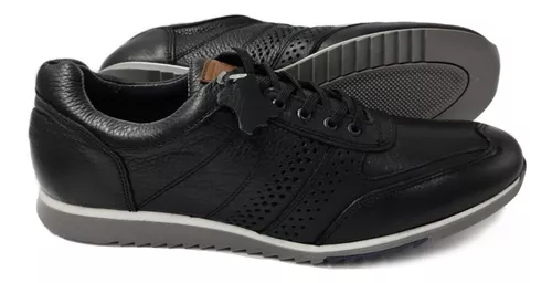 Zapato Hombre Casual Negro Tipo Tenis Piel Fabian