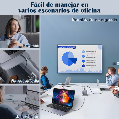 Cargador rápido de 100 W Gan, carga inalámbrica, cargador múltiple, estación de carga USB con 4 puertos, 3 USB-C y 1 USB-A, for Macbook Pro iPad Pro Air Galaxy S23/s22 Ultra, iPhone 15 14 Pro Max