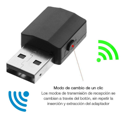 Mini Adaptador Bluetooth V5.0 Usb 2.0 Tx/rx Audio Aux 3.5mm