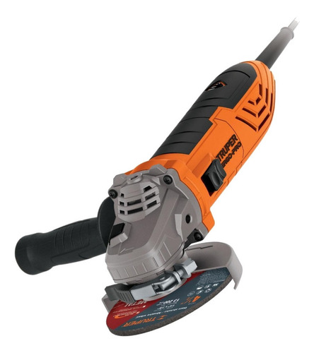 Imagen 2 de 6 de Miniesmeriladora angular Truper Ergo-Pro ERGO-4580 de 60 Hz naranja 800 W 127 V Disco de desbaste, + accesorio