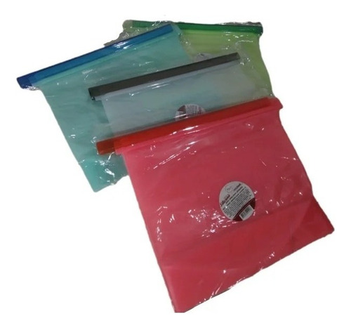 Saco Silicone Zip Guardar Conservar Alimentos Reutilizável