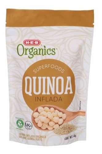 2 Pack Heb Organics Quinoa Inflada 40 Gr