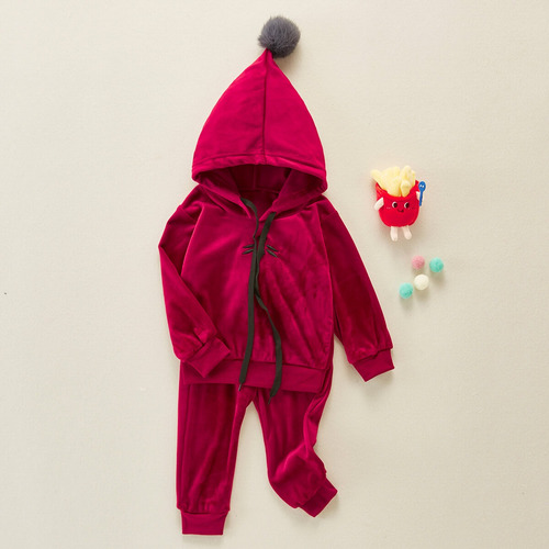 2 Piezas Conjunto Verano De Algodón Con Estampado Para Bebé Rojo 12-18 M