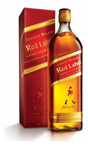 Estuche Whisky Johnnie Walker Red Label Scotch  X1000cc