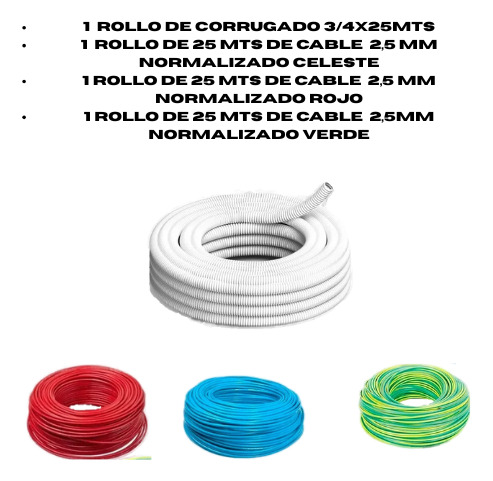 Kit Instalacion Domiciliaria Llaves Luz Sica 10 A 220v Blanco