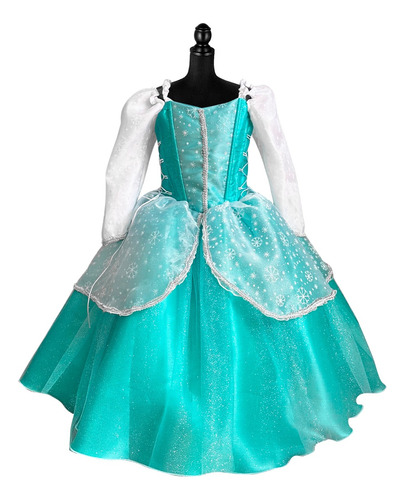 Vestido De Elsa Frozen Princesa Con Accesorios Para Niña