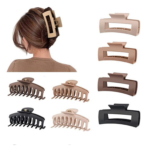 8 Pcs Pinzas Para El Cabello, Garra Fuerte Para Pelo Mujer 