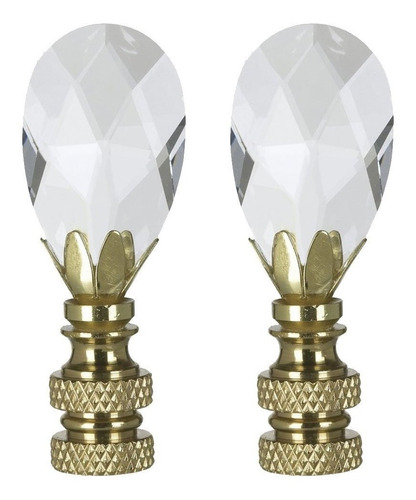 Royal Designs Lampara Cristal Lagrima Para 2 Laton