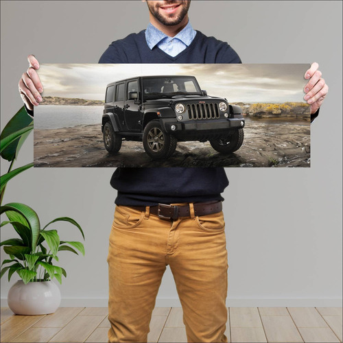 Cuadro 30x80cm Auto 2016 Jeep Wrangler Unlimited 88