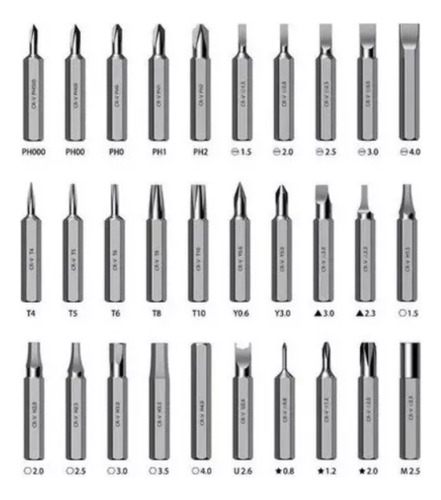 Kit Destornilladores 32 Puntas En 1 Para Notebook Celulares