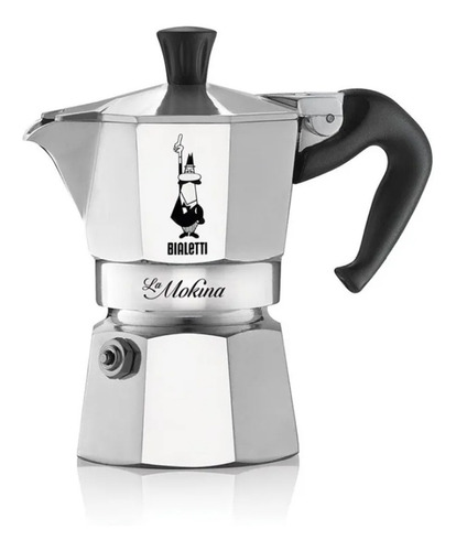 Cafetera Bialetti La Mokina Italiana 1/2 Cup Aluminio Moka