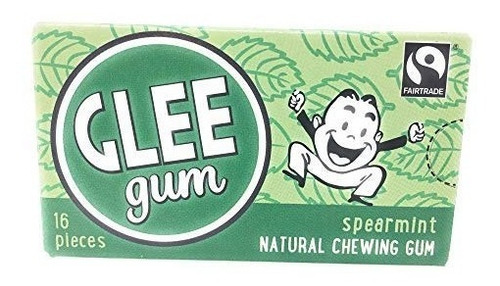 Glee Goma De Mascar Todo Natural Chicle De Menta - 16 Piezas