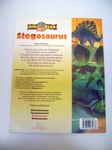 Dinoclub Larousse Stegosaurus Dinosaurios Para Niños Boedo (Usado)