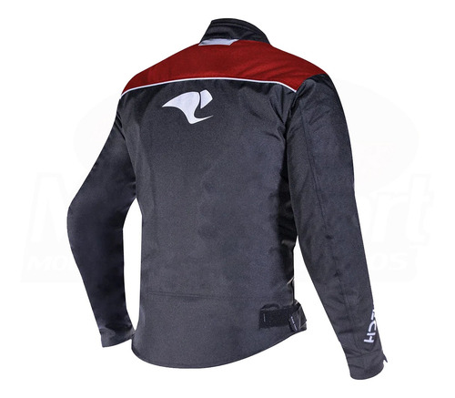 Imagem 2 de 3 de Jaqueta Masculina Impermeável Race Tech Fast Preto Vermelho