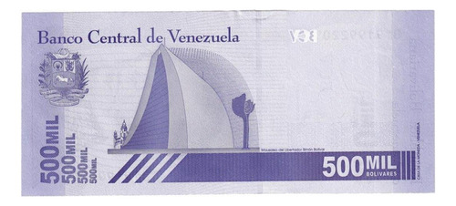 Billete De Venezuela, 500000 Bolívares Año 2020