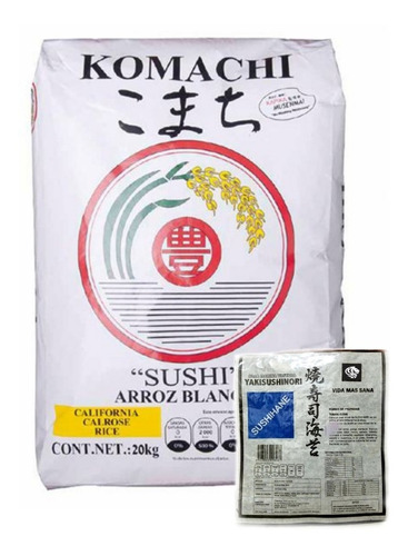 Arroz Sushi 20kg + Alga Nori 100pzs Envió Gratis Promoción