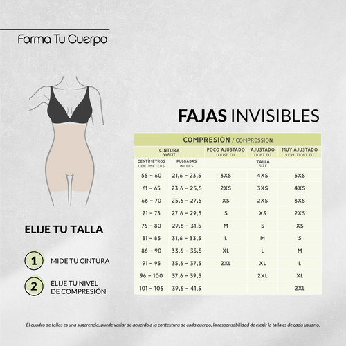 Faja Colombiana Forma Tu Cuerpo Short Invisible C-042 Beige S