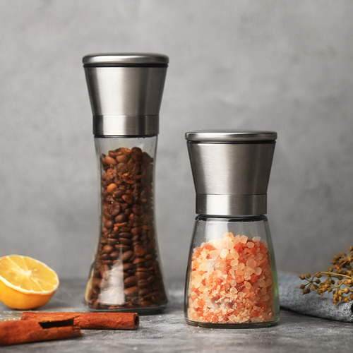 Molinillo Manual Aco Inoxidable Pimienta Café Vidrio Cocina