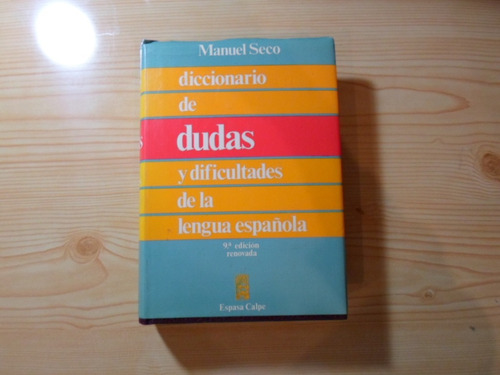 Diccionario De Dudas Y Dific De La Lengua Española - M.seco