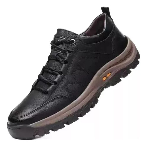 Zapatos De Caminada Antiderrapantes Masculinos, Cuero