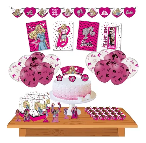 Festa Barbie - Kit De Decoração Só Um Bolinho - 90 ItensMimo Festas