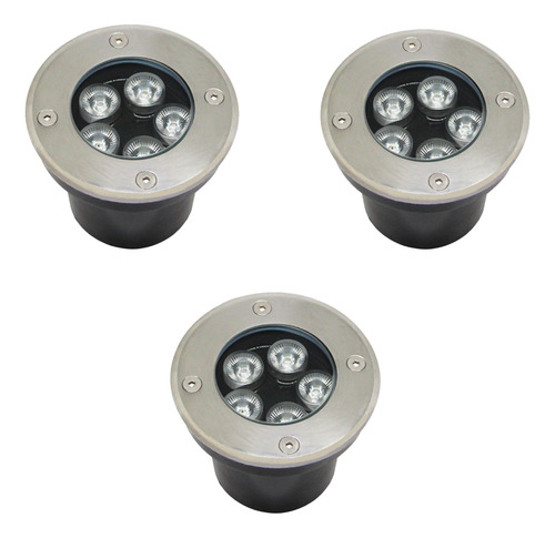 Luminario Led Empotrable 3pzs De 5w Ideal Para Exterior