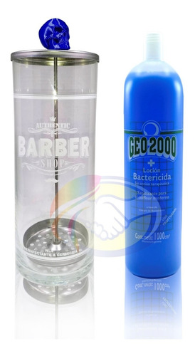 Jarra Y Liquido Sanitizante/bactericida Barber Shop